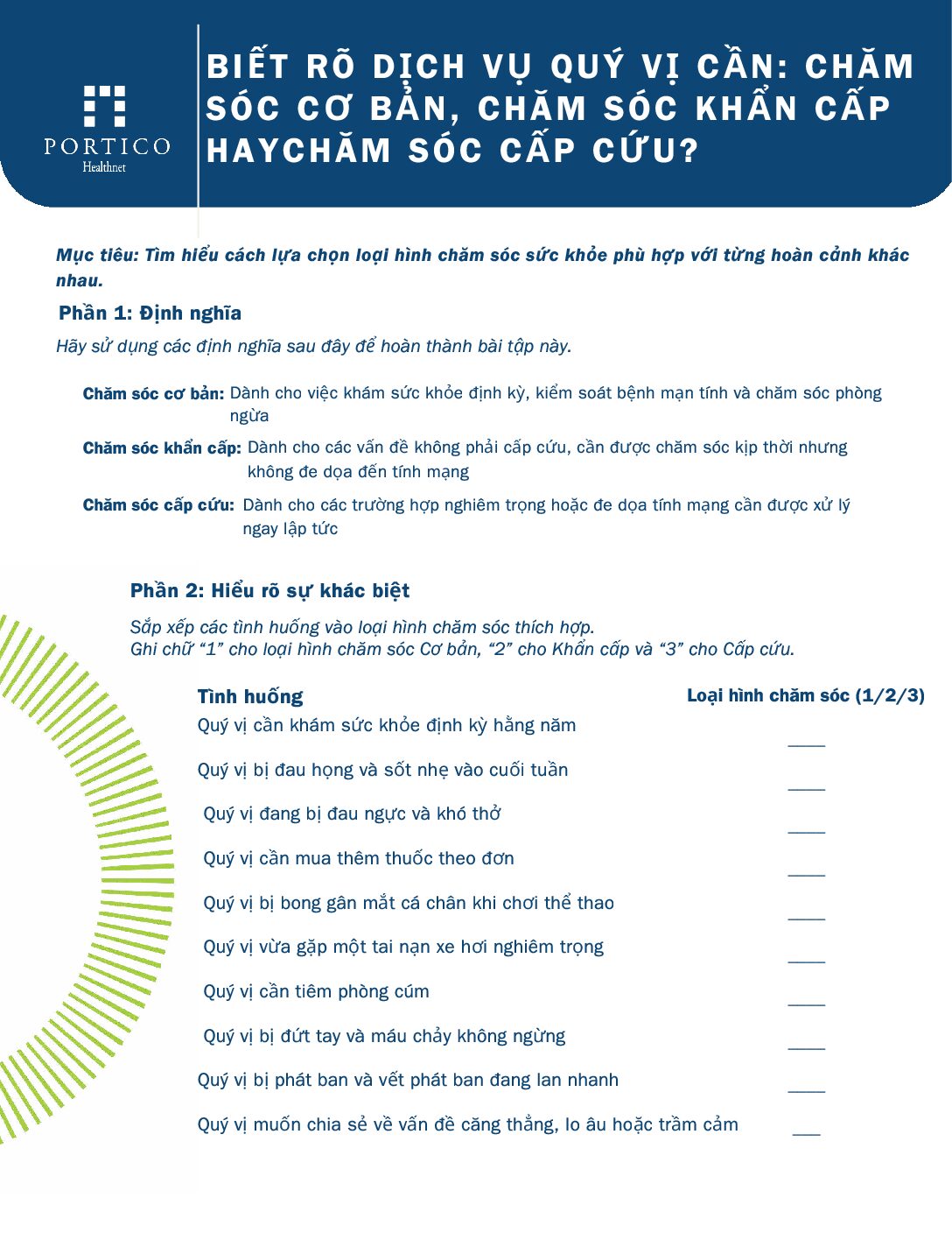 Bảng hướng dẫn về các lựa chọn chăm sóc (PDF)